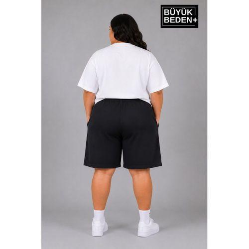 Süperlife Büyük Beden Kadın Bağcıklı Şort SPR26BSRK592