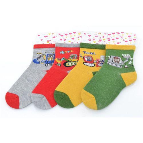Ekinoks 4 Lü Stephan Araç Desenli Erkek Çocuk Soket Çorap