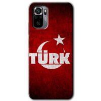 MRCİLETİSİM Xiaomi Redmi Note 10s Kılıf Kapak - Ayyıldız Türk +Hayalet Ekran Yandan Gözükmez