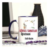 Görsel Sanatlar Öğretmenine Özel Öğretmenler Günü Hediyesi Kişiye Özel Kupa Bardak