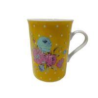 Porselen Kupa,Bardak Çiçek Desenli 7,5X7,5X10Cm