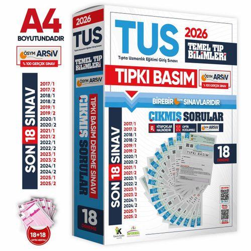 2026 TUS Temel Tıp Bilimleri ÖSYM Çıkmış Soru Tıpkı Basım Son 9 Yıl 18li Deneme Kitapçığı