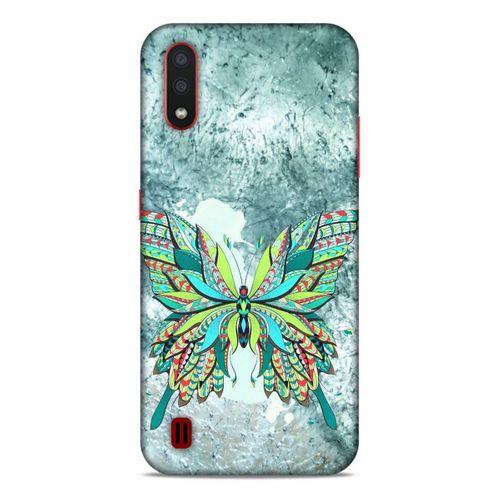 Lopard Samsung Galaxy A01 Uyumlu Kılıf Tattoo's (22) Tam Koruma Kılıfı Kelebek Dövme