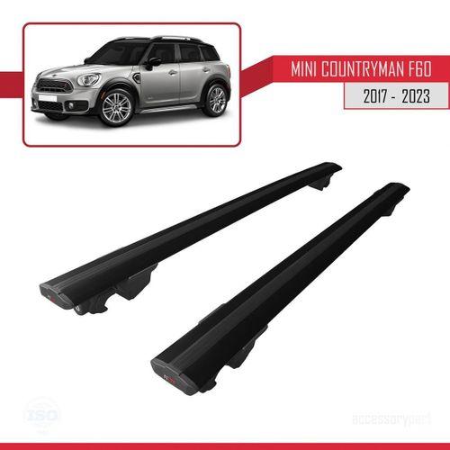 Mini Countryman (F60) 2017-2023 Arası ile uyumlu HOOK Model Anahtar Kilitli Ara Atkı Tavan Barı SİYAH