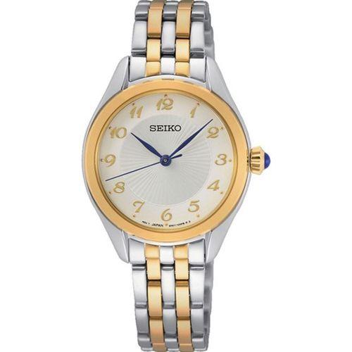 Seiko SUR380P Quartz Çelik Altın/Gri Beyaz Kadran 29 mm Kadın Kol Saati