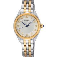 Seiko SUR380P Quartz Çelik Altın/Gri Beyaz Kadran 29 mm Kadın Kol Saati