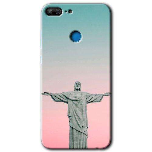 MRCİLETİSİM Honor 9 Lite Kılıf HD Desen Baskılı Arka Kapak + Temperli Cam - Rio