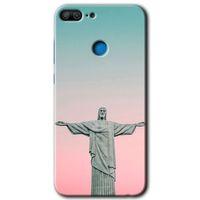 MRCİLETİSİM Honor 9 Lite Kılıf HD Desen Baskılı Arka Kapak + Temperli Cam - Rio