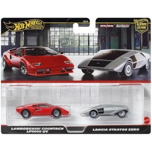 Hot Wheels Premium Car Culture Lamborghini Countach LP5000 QV & Lancia Stratos Zero JBL02