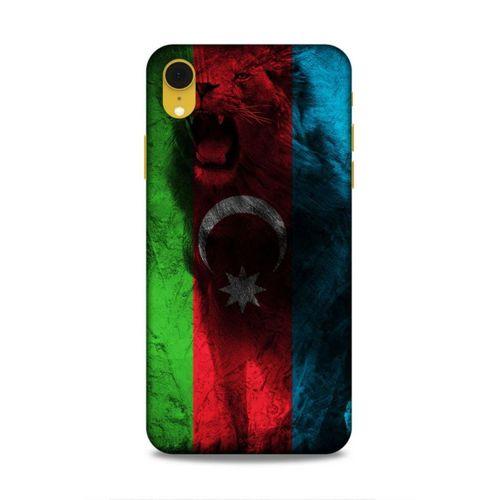 Apple iPhone XR Uyumlu Kılıf Azarbaijan (35) Fit Design Kılıf Bayrak Aslanlı