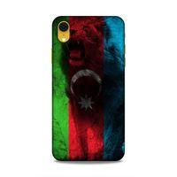 Apple iPhone XR Uyumlu Kılıf Azarbaijan (35) Fit Design Kılıf Bayrak Aslanlı