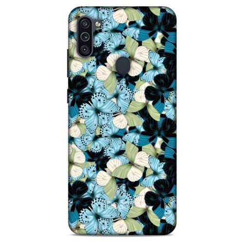 Samsung Galaxy M11 Kılıf Kelebek Etkisi (26) Tpu Silikon Kılıf Sarı Kırmızı