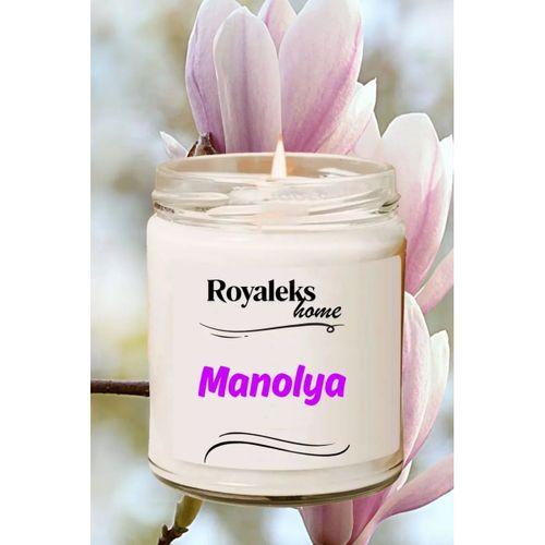 Doğal Özel Seri Kokulu Dekoratif Kavanoz Mum 210 cc - Manolya Esansı - RYL