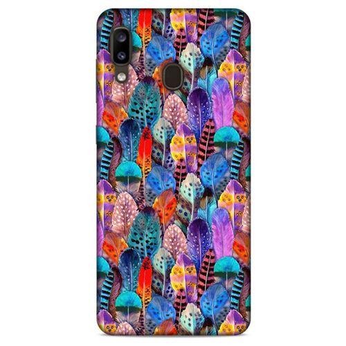 Samsung Galaxy A20 Kılıf Desenli Özel Seri Tüyler (39) Liquid Crystal Kılıf