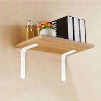 Lüks Tip Raf Altı L Ayak, L Raf Ayağı Konsolu, Duvara Raf Montaj Askı Aparatı, L Demir Köşebent, 165x225mm, Beyaz Renk, 2 Adet