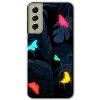 MRCİLETİSİM Samsung Galaxy S21 FE Kılıf Baskılı Kapak - Lighter Butterfly +Tam Ekran Koruyucu