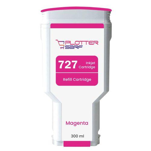 Feyink® HP 727 Magenta (M) Orijinal Mürekkep Dolumlu Feyink Kartuş 300 ml Kırmızı, Uyumlu: HP DesignJet T795, T1300, T1200, T2300
