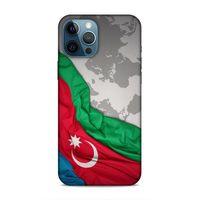 Apple iPhone 12 Pro Max Uyumlu Kılıf Azarbaijan (16) Kalın Kılıf Harita Bayrak