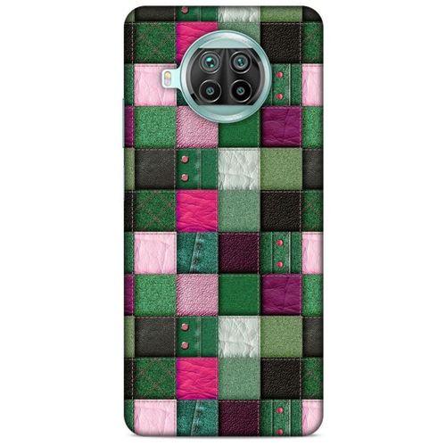 Xiaomi Mi 10T Lite 5G Kılıf Patchwork (34) Slim Armor Kılıf Yeşil Fuşya