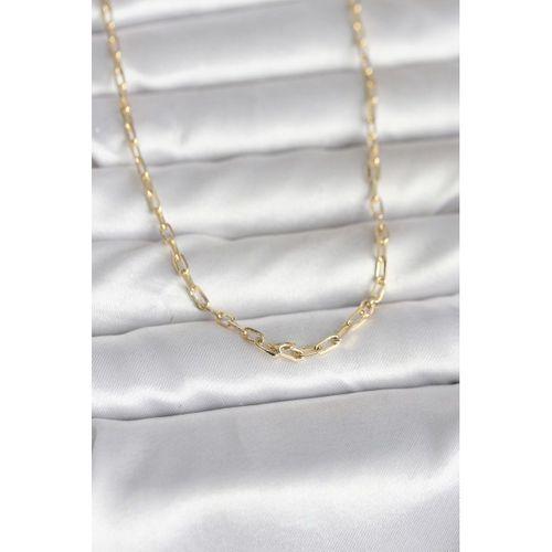 CM 14K Gold Renk Ataç Zincir Model 60 cm Kadın Kolye