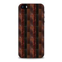 Apple Iphone 5 Kılıf Patchwork (8) Baskılı Kılıf Siyah Kahverengi