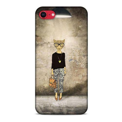 Apple iPhone SE 2020 Kılıf FunnyMaX (20) Koruyucu Kılıf Kahverengi Kaplan