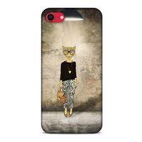 Apple iPhone SE 2020 Kılıf FunnyMaX (20) Koruyucu Kılıf Kahverengi Kaplan