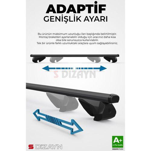 S-Dizayn VW Golf 5 HB S-Bar Atlas V1 Ara Atkı Tavan Taşıyıcı Barı Siyah 130 Cm 2004-2008 A+ Kalite