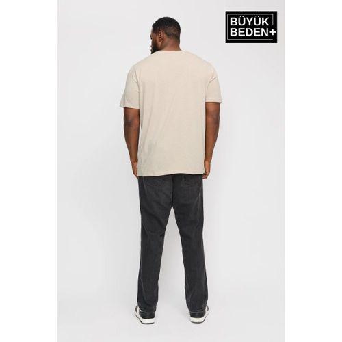 Süperlife Erkek Büyük Beden California 1974 Baskılı 3xl-6xl Bisiklet Yaka Tshırt SPR26TBS510-02