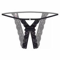 Özel Bölgesi Açık Taşlı Dantelli Fantezi Külot