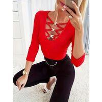 Kadın Uzun Kollu Yakadan çapraz Detaylı Kaşkorse Bluz