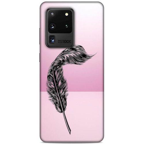 Lopard Samsung Galaxy S20 Ultra Uyumlu Kılıf Tattoo's (29) Arka Koruma Kılıfı Tüy Dövmesi