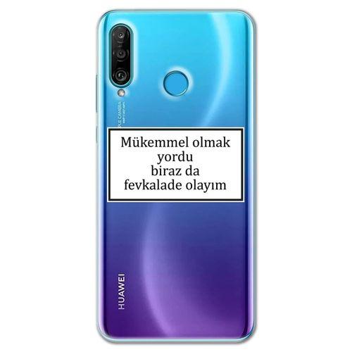 Huawei P30 Lite Kılıf HD Yazı Baskılı Silikon Arka Kapak - Yazı 12