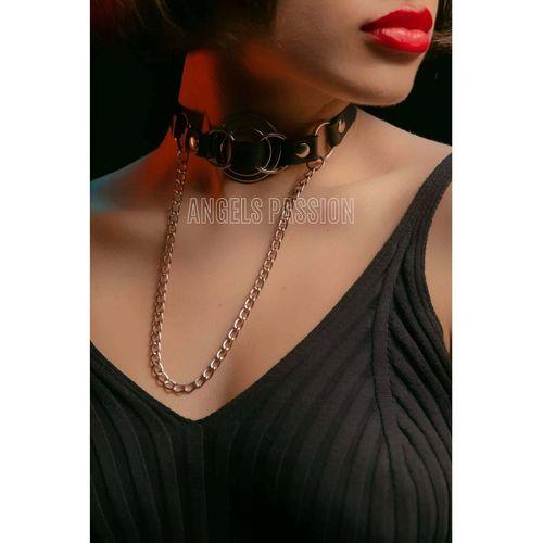 Deri Choker, Deri Tasma, Zincirli Deri Kolye, Halkalı Deri Kolye