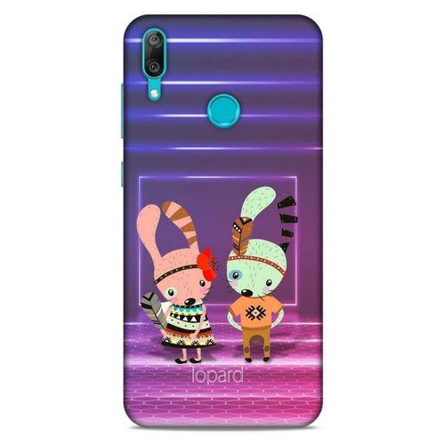 Huawei Y7 2019 Kılıf FunnyMaX (4) Koruma Kılıfı Mor Pembe