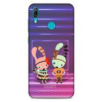 Huawei Y7 2019 Kılıf FunnyMaX (4) Koruma Kılıfı Mor Pembe