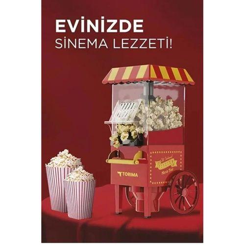 Yağsız Mısır Patlatma Popcorn Makinesi Kırmızı
