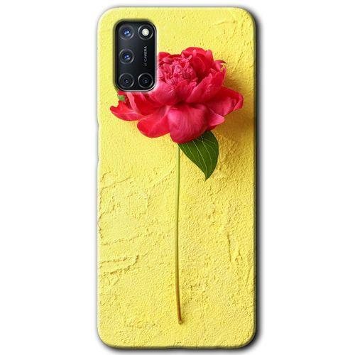 Oppo A72 HD Baskılı Kılıf + 9D Tam Ekran Koruyucu - Kırmızı Gül