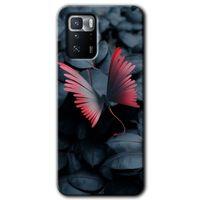 MRCİLETİSİM Poco x3 GT Kılıf HD Desen Baskılı Arka Kapak + Temperli Cam - Dark Butterfly