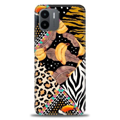 Xiaomi Redmi A1 Kılıf HD Baskılı Kılıf - Muz Papağan + Tam Ekran Koruyucu