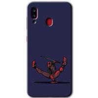 MRCİLETİSİM Samsung Galaxy A20 Kılıf Baskılı Kapak - DeadPool 3 + 5D Tam Kaplayan Cam