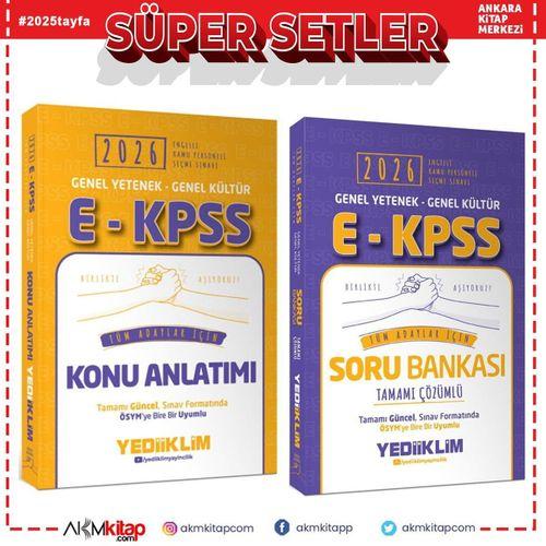 Yediiklim 2026 EKPSS Genel Yetenek Genel Kültür Tüm Adaylar İçin Konu ve Soru Bankası Seti 2 Kitap