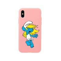 iPhone X Mutlu Şirine Tasarımlı Pembe Telefon Kılıfı
