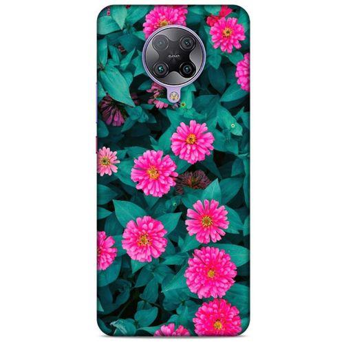 Lopard Xiaomi Poco F2 Pro Uyumlu Kılıf Bahar (39) Liquid Crystal Kılıf Fuşya Çiçekler