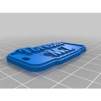 Kişiselleştirilmiş Çok Satırlı Etiket veya Anahtarlık 3D Baskı