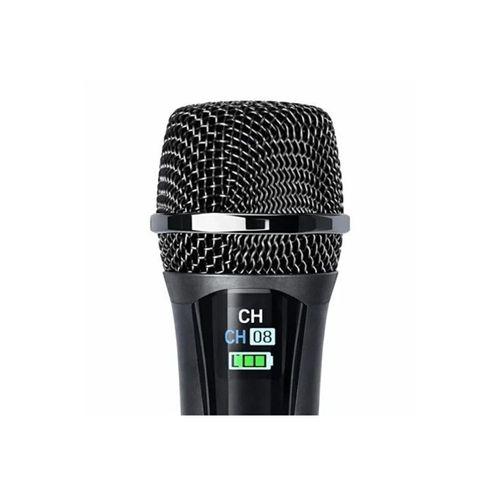 Profesyonel Çiftli Kablosuz Mikrofon Seti Karaoke Şarj Edilebilir 50 Metre