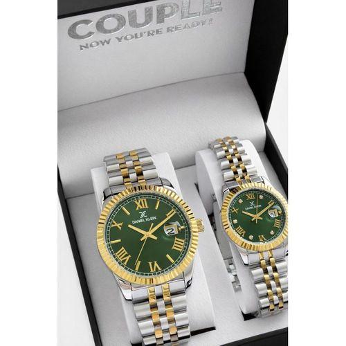 Daniel Klein Çift Sevgili Saati Çelik Bileklik Çelik Kordon 3 Atm Suya Dayanıklı Kol Saati VS.BLKT.0808