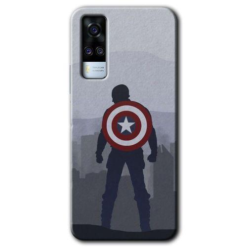 Vivo Y53s Kılıf HD Desen Baskılı Arka Kapak - Captain Avenger