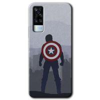 Vivo Y53s Kılıf HD Desen Baskılı Arka Kapak - Captain Avenger