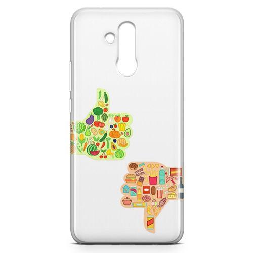Huawei Mate 20 Lite Kılıf Sağlıklı Sağlıksız Arka Kapak Koruma Desenli Full Koruyucu